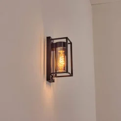 hofstein Boucinho Lampe murale d´extérieur Noir, 1 lumière, Détecteur de mouvement