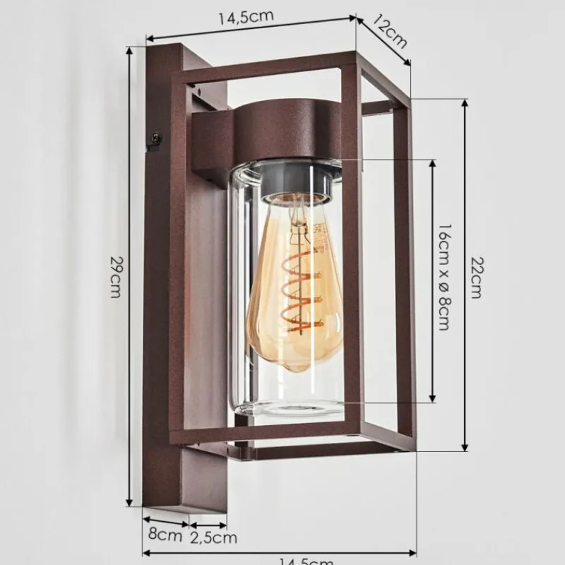 hofstein Boucinho Lampe murale d´extérieur Rouille, 1 lumière