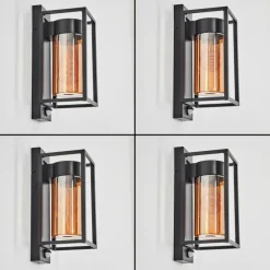 hofstein Boucinho Lampe murale d´extérieur Noir, 1 lumière, Détecteur de mouvement