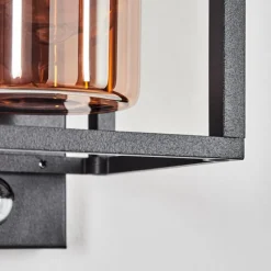 hofstein Boucinho Lampe murale d´extérieur Noir, 1 lumière, Détecteur de mouvement