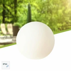 Lampes À Boules-Luminaires Brilliant Boule lumineuse Brilliant Garden Blanc, 1 lumière