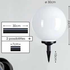 hofstein boule lumineuse Campinas LED Noir, Blanc, 1 lumière