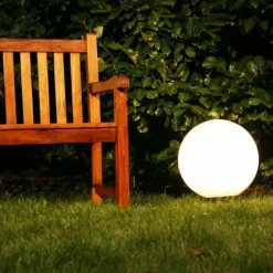 hofstein Boule lumineuse de jardin 40 cm Blanc, 1 lumière