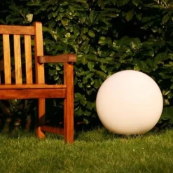 hofstein Boule lumineuse de jardin 40 cm Blanc, 1 lumière