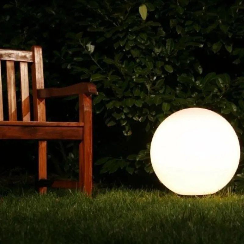 hofstein Boule lumineuse de jardin 40 cm Blanc, 1 lumière
