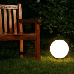 hofstein Boule lumineuse de jardin 20 cm Blanc, 1 lumière