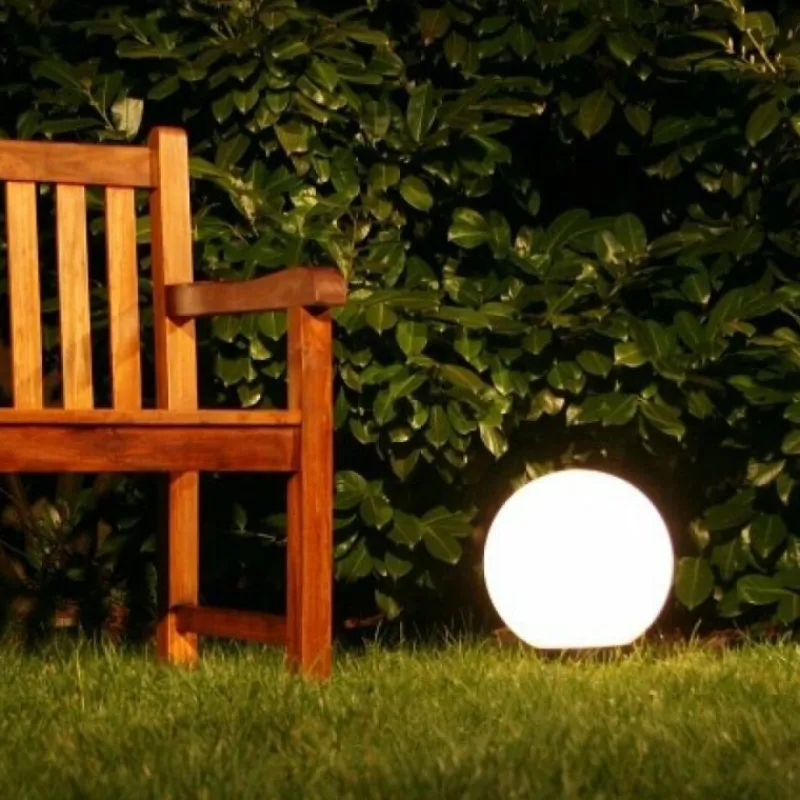 hofstein Boule lumineuse de jardin 20 cm Blanc, 1 lumière