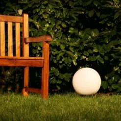 hofstein Boule lumineuse de jardin 20 cm Blanc, 1 lumière
