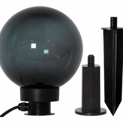 Suspension Verre Fumé-Luminaires Eglo boule lumineuse Eglo MONTEROLLO SMOKE Noir, 1 lumière