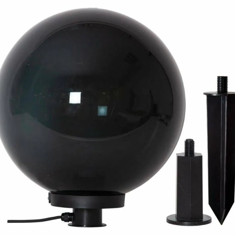 Suspension Verre Fumé-Luminaires Eglo boule lumineuse Eglo MONTEROLLO SMOKE Noir, 1 lumière