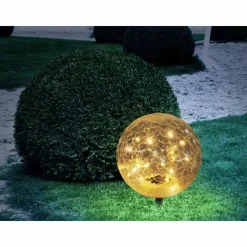 Lampes À Boules-Luminaires Globo Lighting boule lumineuse Globo Solar LED Noir, 30 lumières