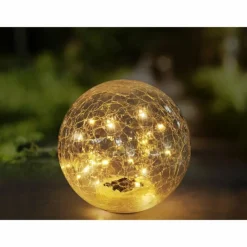 Lampes À Boules-Luminaires Globo Lighting boule lumineuse Globo Solar LED Noir, 30 lumières