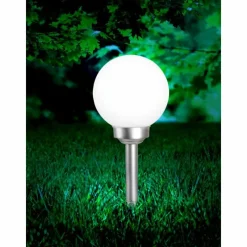 Lampes À Boules-Luminaires Globo Lighting boule lumineuse Globo Solar LED Argenté, 1 lumière