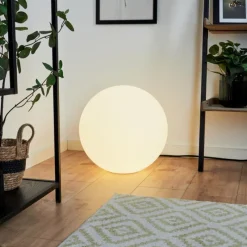 Idual boule lumineuse Diana LED Nickel mat, 1 lumière, Télécommandes, Changeur de couleurs