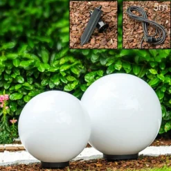 hofstein Boule lumineuse Miau Blanc, 2 lumières