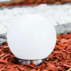 hofstein boule lumineuse Solar LED Acier inoxydable, 2 lumières