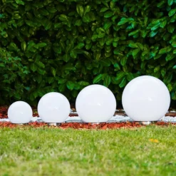 Lampes À Boules-hofstein boule lumineuse Solar LED Acier inoxydable, 2 lumières