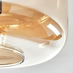 hofstein Boza Plafonnier Ambre, 1 lumière