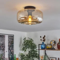 hofstein Boza Plafonnier Ambre, 1 lumière