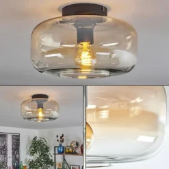 hofstein Boza Plafonnier Ambre, Clair, 1 lumière