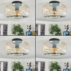 hofstein Boza Plafonnier Ambre, Clair, 1 lumière