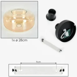 hofstein Boza Plafonnier Ambre, Clair, 1 lumière