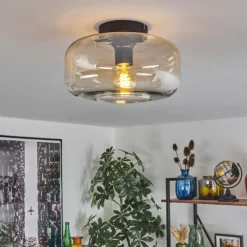 hofstein Boza Plafonnier Ambre, Clair, 1 lumière