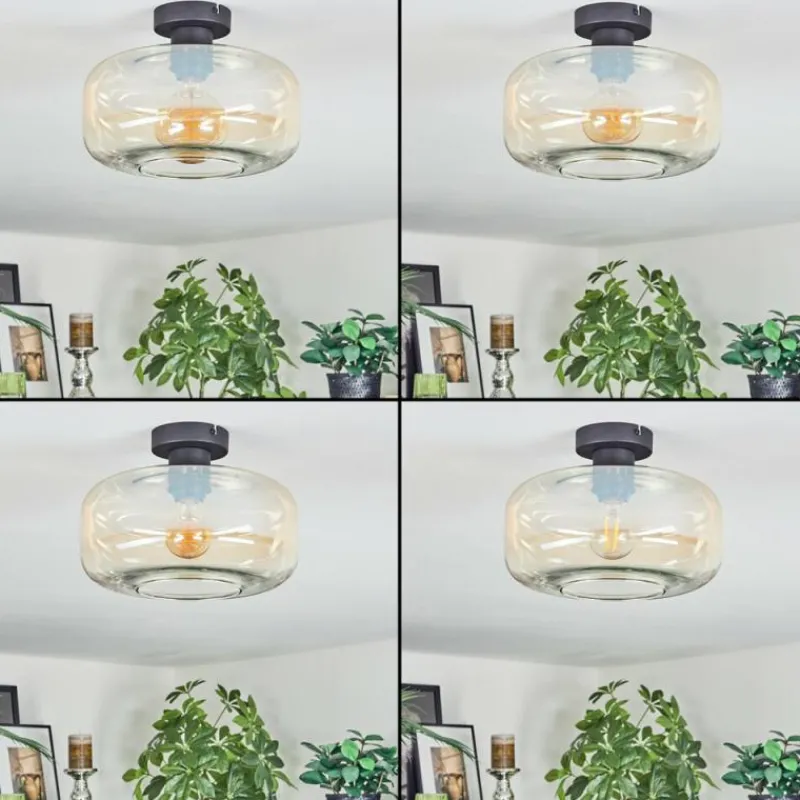 hofstein Boza Plafonnier Ambre, Clair, 1 lumière