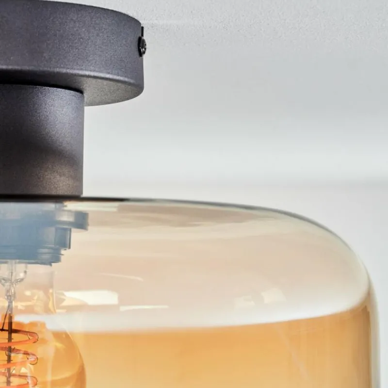 hofstein Boza Plafonnier Ambre, Clair, 1 lumière