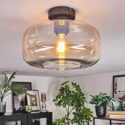 hofstein Boza Plafonnier Ambre, Clair, 1 lumière