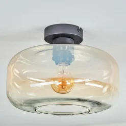 hofstein Boza Plafonnier Ambre, Clair, 1 lumière