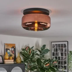 hofstein Boza Plafonnier, Boule lumineuse Cuivré, 1 lumière