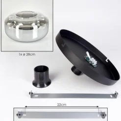 hofstein Boza Plafonnier, Boule lumineuse Chrome, Clair, 1 lumière