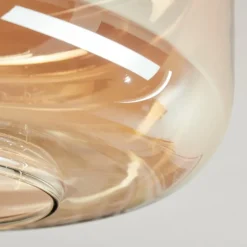 hofstein Boza Plafonnier, Boule lumineuse Ambre, 1 lumière