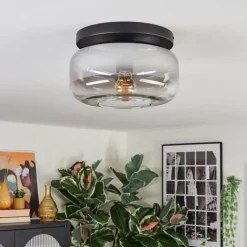 hofstein Boza Plafonnier, Boule lumineuse Clair, Fumé, 1 lumière