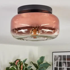 hofstein Boza Plafonnier, Boule lumineuse Clair, Cuivré, 1 lumière