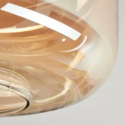 hofstein Boza Plafonnier, Boule lumineuse Ambre, 1 lumière
