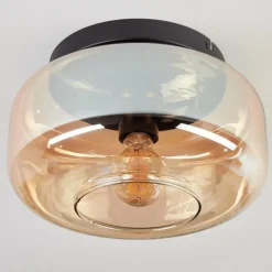 hofstein Boza Plafonnier, Boule lumineuse Ambre, 1 lumière