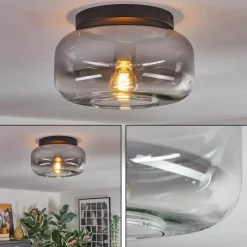 hofstein Boza Plafonnier, Boule lumineuse Clair, Fumé, 1 lumière