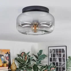 hofstein Boza Plafonnier, Boule lumineuse Clair, Fumé, 1 lumière