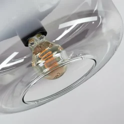 hofstein Boza Plafonnier, Boule lumineuse Clair, Fumé, 1 lumière