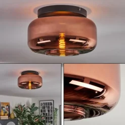 hofstein Boza Plafonnier, Boule lumineuse Cuivré, 1 lumière