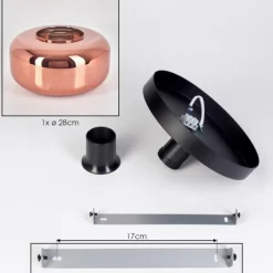 hofstein Boza Plafonnier, Boule lumineuse Cuivré, 1 lumière