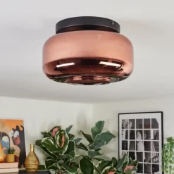 hofstein Boza Plafonnier, Boule lumineuse Cuivré, 1 lumière