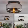 hofstein Boza Plafonnier, Boule lumineuse Chrome, Fumé, 1 lumière