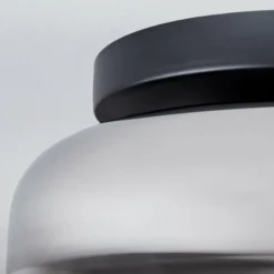 hofstein Boza Plafonnier, Boule lumineuse Chrome, Fumé, 1 lumière