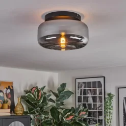 hofstein Boza Plafonnier, Boule lumineuse Fumé, 1 lumière