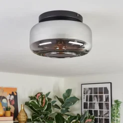 hofstein Boza Plafonnier, Boule lumineuse Fumé, 1 lumière