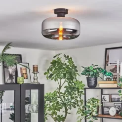 Suspension Verre Fumé-hofstein Boza Plafonnier Chrome, Fumé, 1 lumière