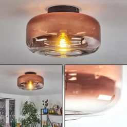 hofstein Boza Plafonnier Clair, Cuivré, 1 lumière